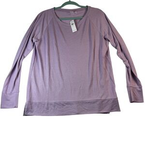 GAP Factory Womens Medium Purple‎ Long Sleeve Knit Top Shirt NWT